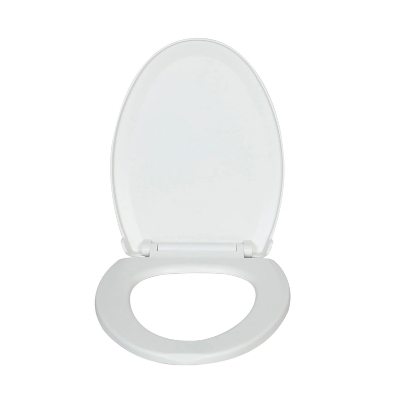 Good Quality V Shape Soft Close Plastic Toilet Seat Cover Kj-943 for Bathroom with Quick Release Function 6 Bumpers Toilet Lid