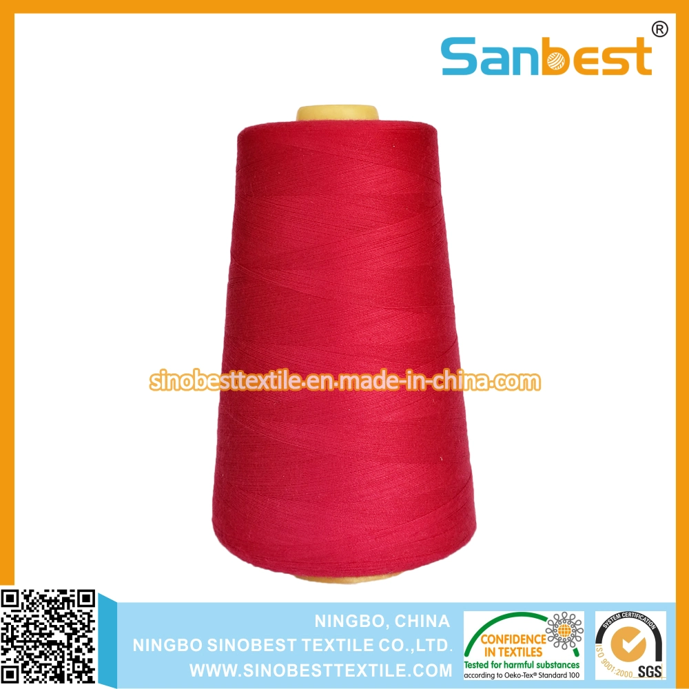 100% Cotton Wrapped Poly Core Sewing Thread for Jeans