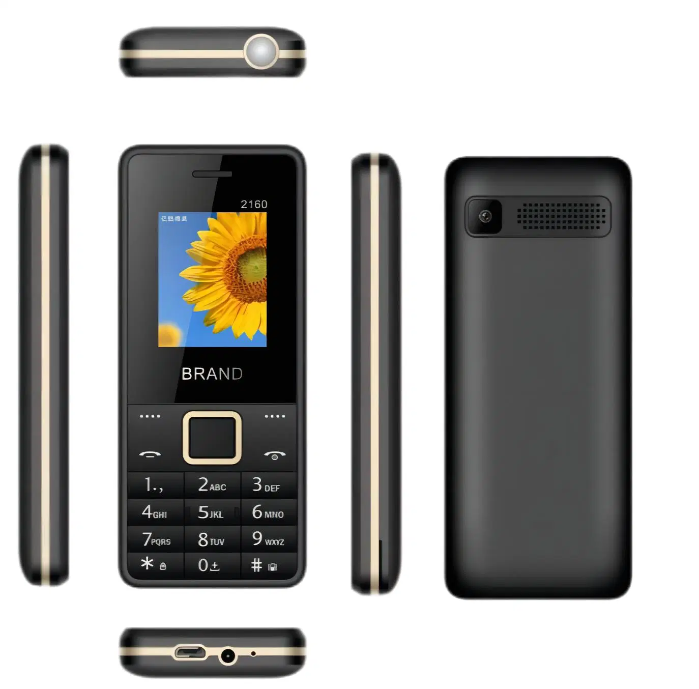 Color Optional 2g Mobile Phone From Factory Shop Bar Feature Phone