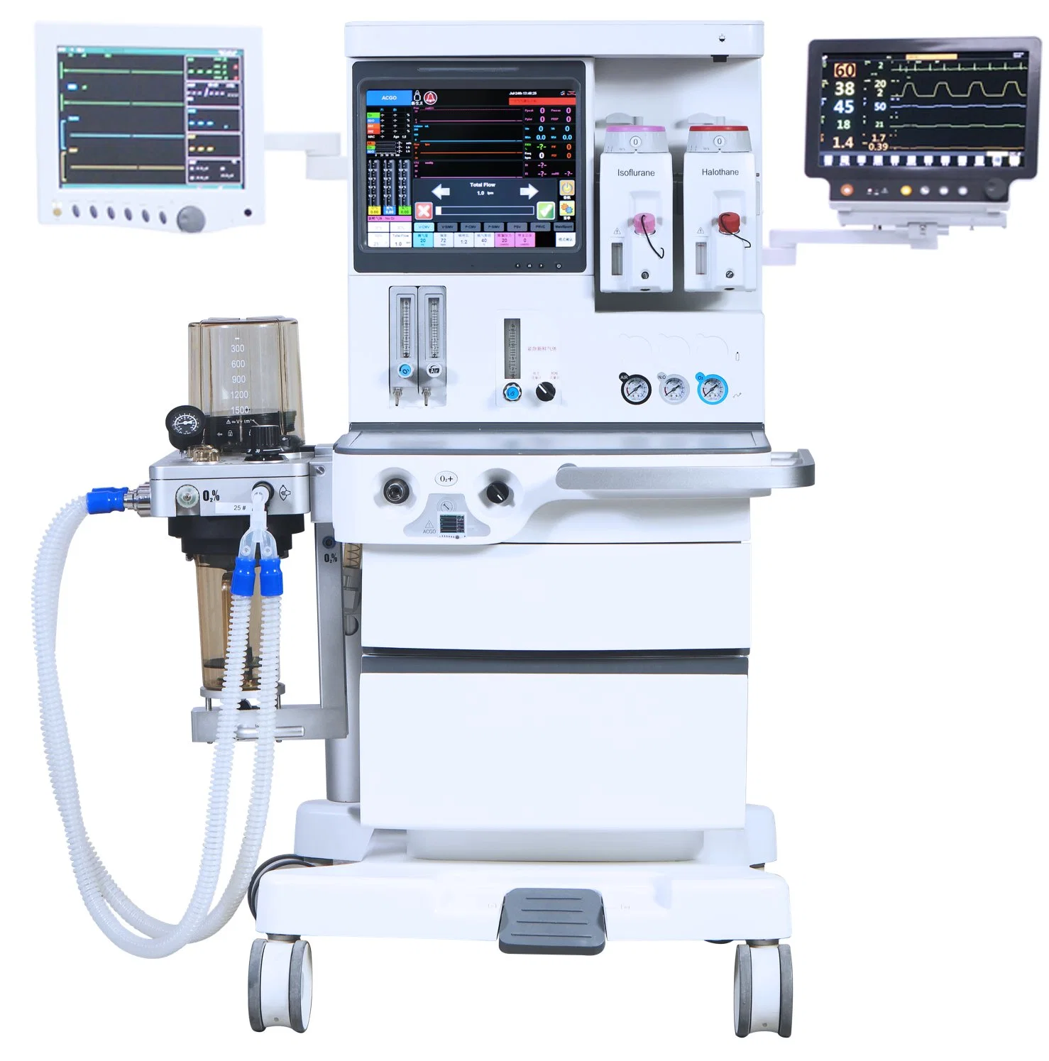 Mn-An005 Hospital Equipment Portable Cart Type Multi-Function Color Display Anesthesia Ventilator Anesthesia Machine Price