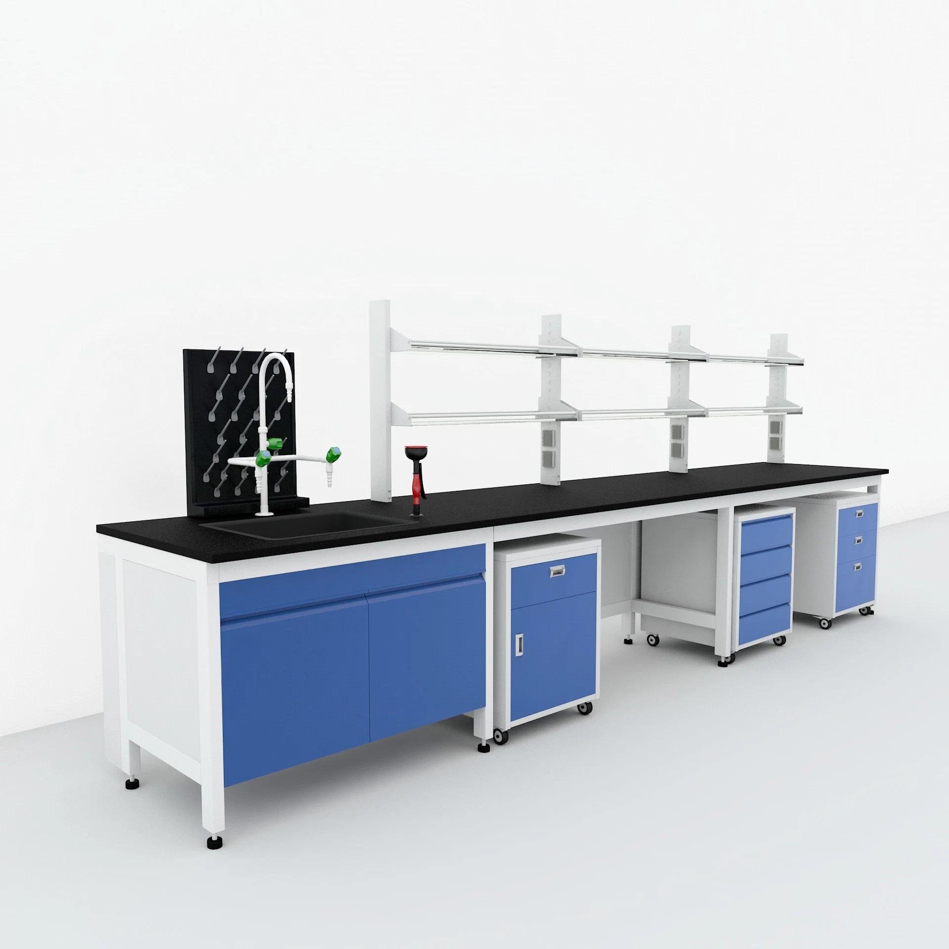 Science Laboratory Equipment Blue TIA Metal Table Furniture Lab Lab Banc d'évier