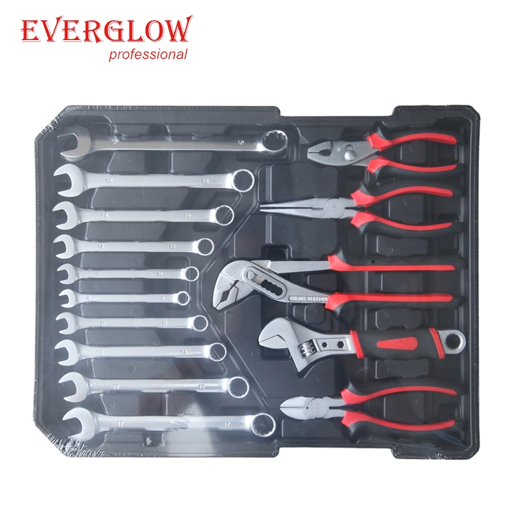 186PCS Professional Aluminium Trolley Case Hand Tool Kits