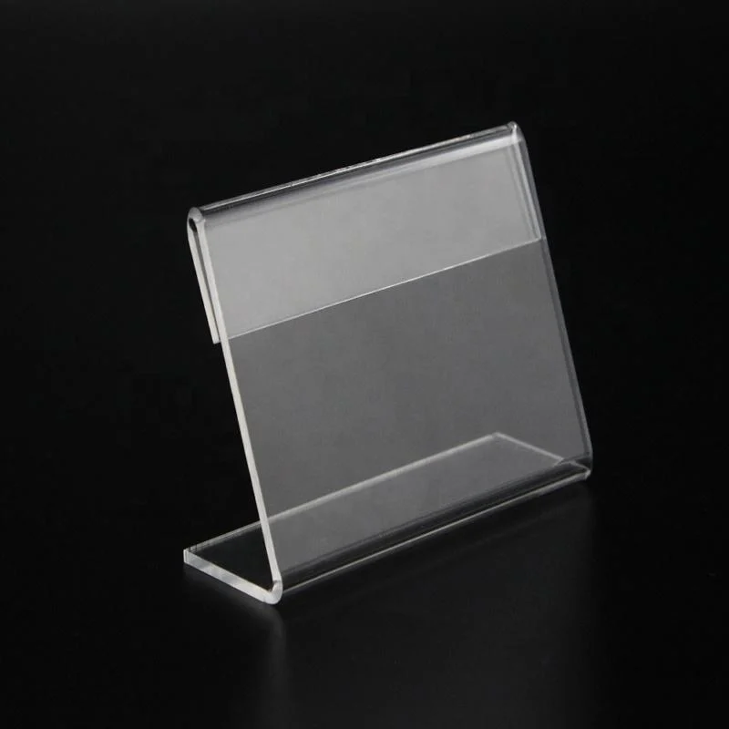 Factory Price PMMA Bending Black Irregular Customize Acrylic Office Name Tent Holders Stand Desk Name Plate Display Reusable Table Place-Cards Holders