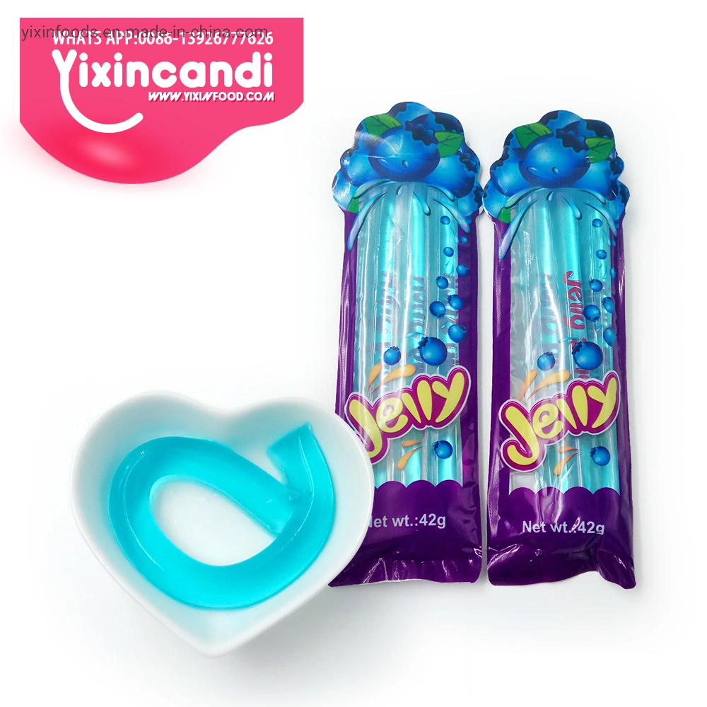 Factory Wholesale/Supplier Halal Blueberry Flavor Jelly Stick Candy