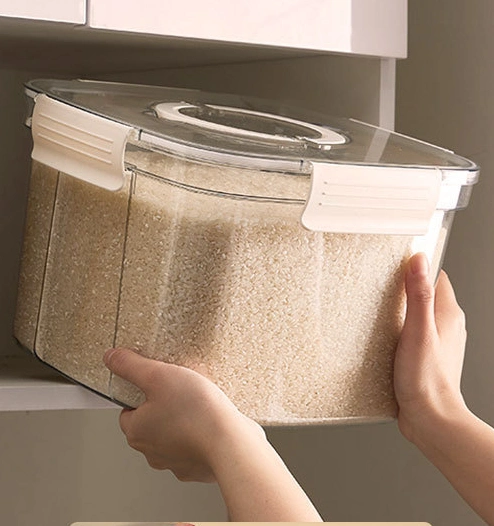 Kitchenware Large Size Plastic Cereal Dry Food Rice Storage Bin Box Container Organizer