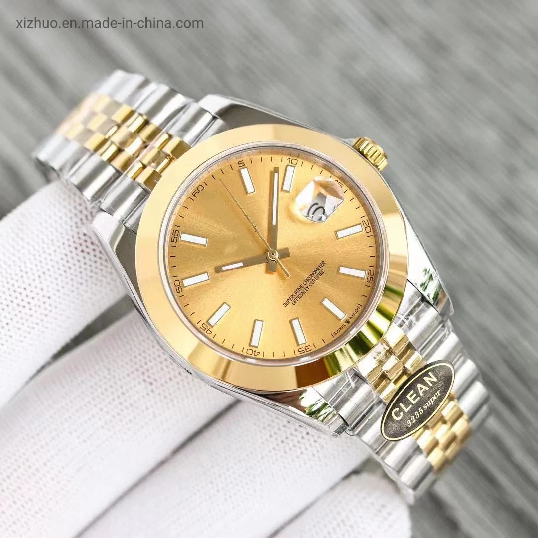 Brand Customized Logo Watch Gold Stainless Steel Wrist Men's Waterproof Mechanical Watch