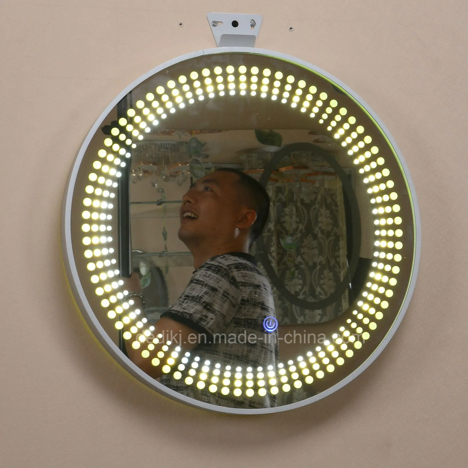 Dedi LED Mirror Lighting Factory Modern Style Waterproof Wall Mounted Round Bath Mirror with Touch Sensor Swith