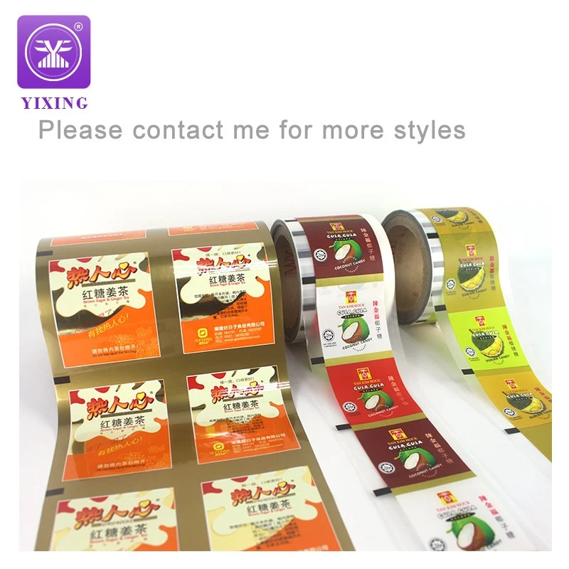 Automatic Food Grade Plastic Laminated Aluminum Foil Film for Candy Chocolate Packaging