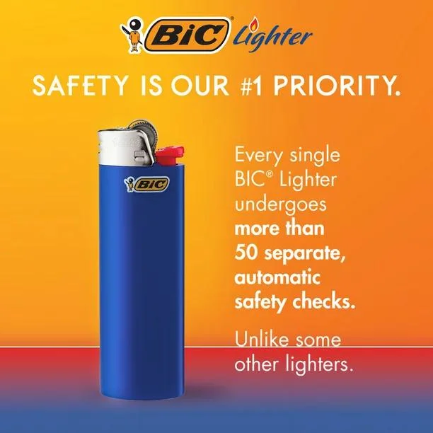 Bic Lighter Mini 50 Pk Assorted Colors Full Size Lighter Factory