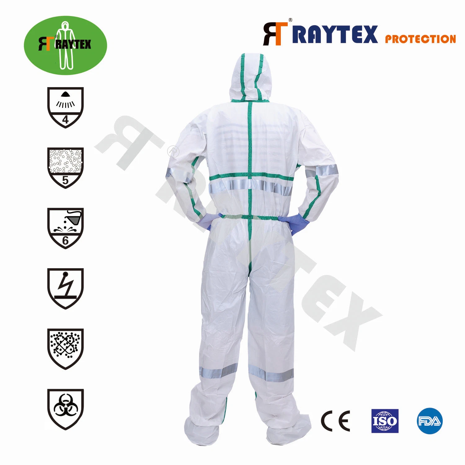 Disposable Microporous PPE Safety Coverall Protective Suit Protective Clothing with European Standard