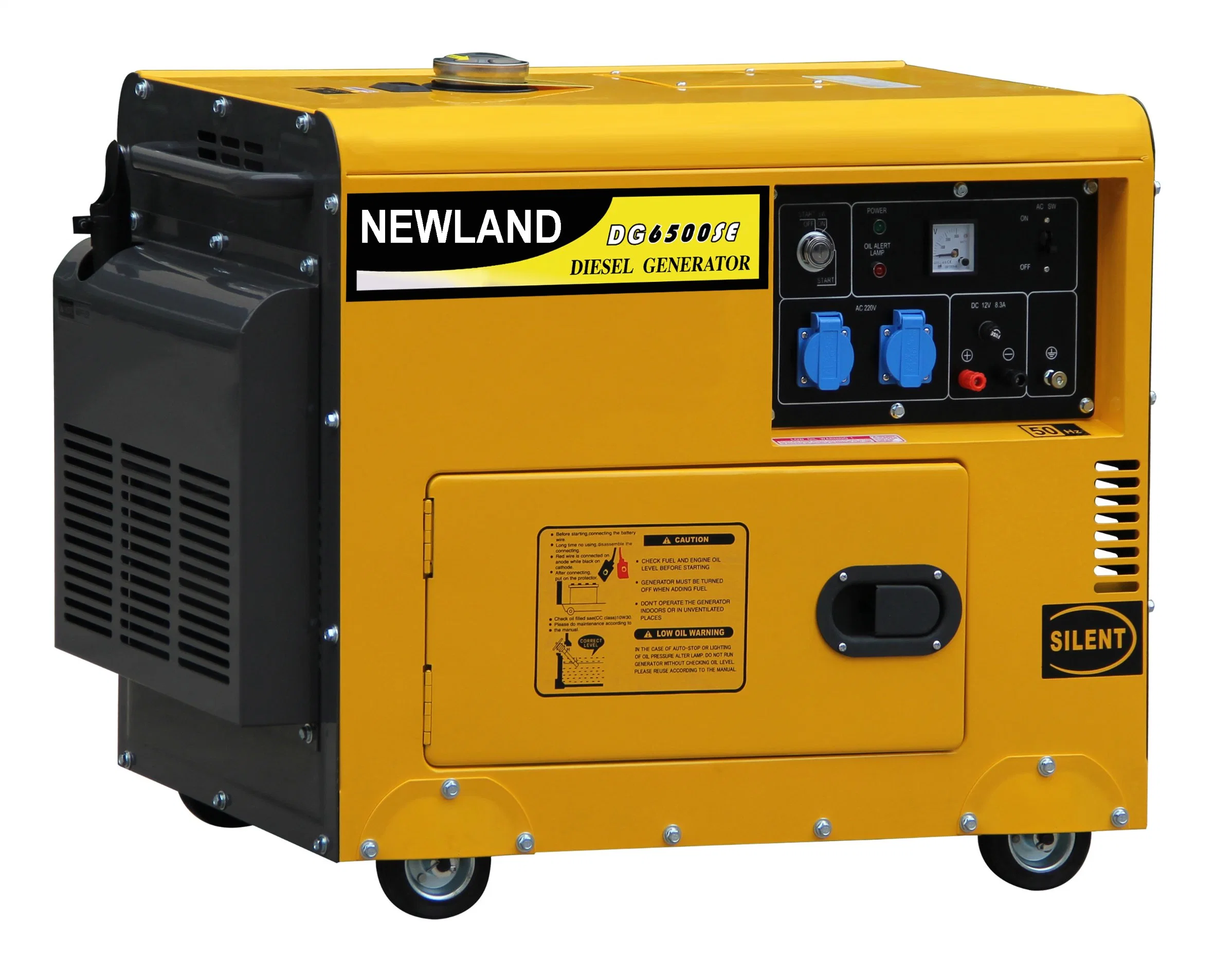 Generadores diésel eléctricos silenciosos refrigerados por aire trifásicos Newland 5kw 5kVA 6kw 6kVA 7kw 7kVA