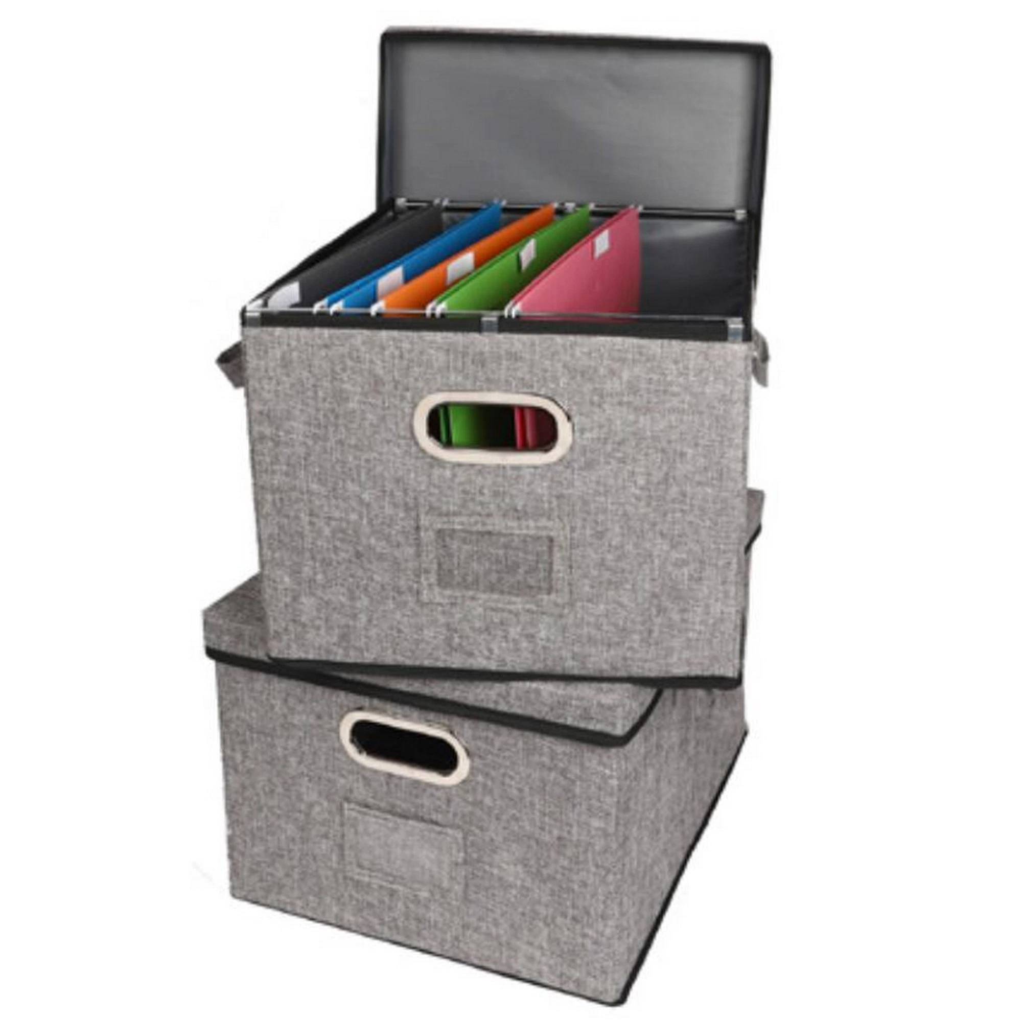 Foldable Household Storage Container and Organizer with Lid