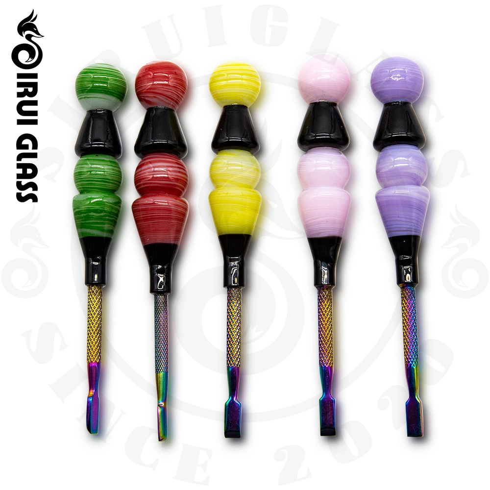 Sirui Farbe Glas Dabber Bambus Dabber Tabak Rauchen Zubehör