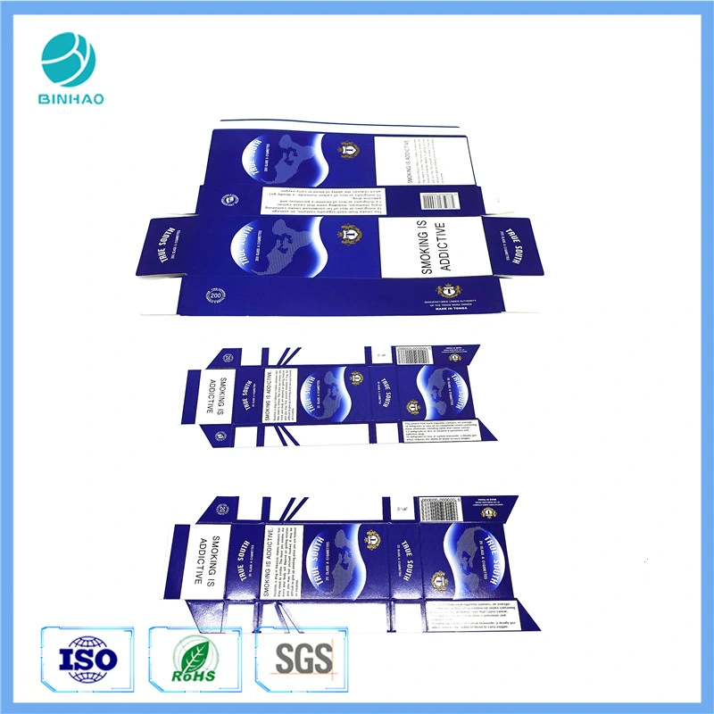 Blue Color Custom Cigarette Box for Tobacco Package Materials