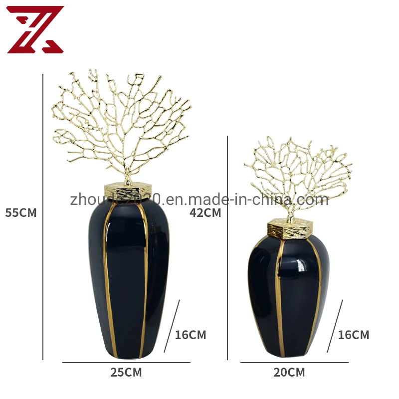 Neue chinesische TV-Schrank Veranda Vase Dekoration Licht Luxus modern Art Keramik Vase für Zuhause Wohnzimmer