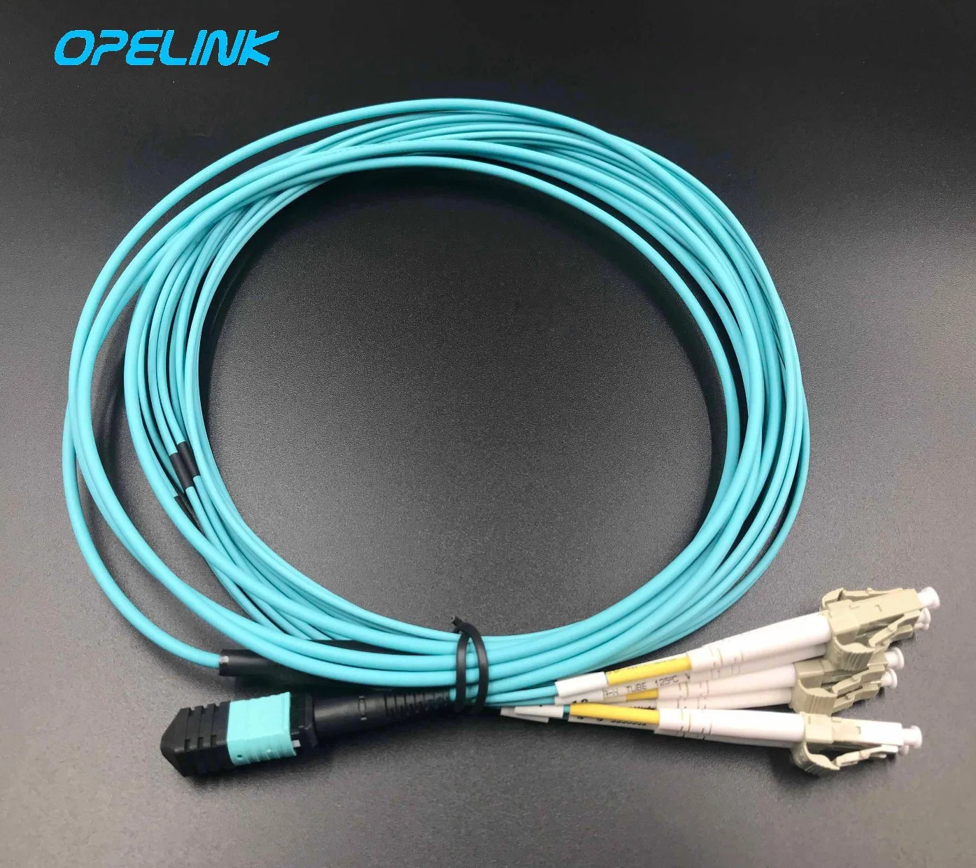 El MTP/MPO-LC OM3 de 2,0 mm de convergencia de salida de cable redondo de fibra óptica Cable de conexión