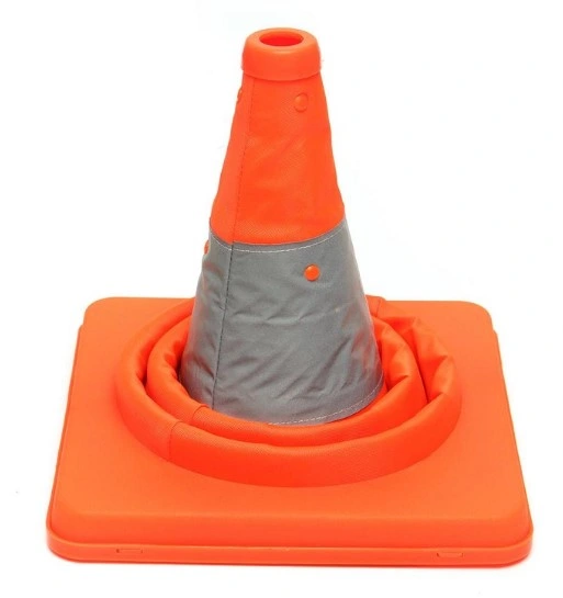 Opt23L ABS Base Telescopic Pop up Retractable Road Safety Cone Parking Signal Foldable Collapsible Traffic Cone