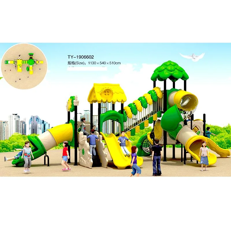 Children Plastic Slides Outdoor Playground Equipment Amusement Park
