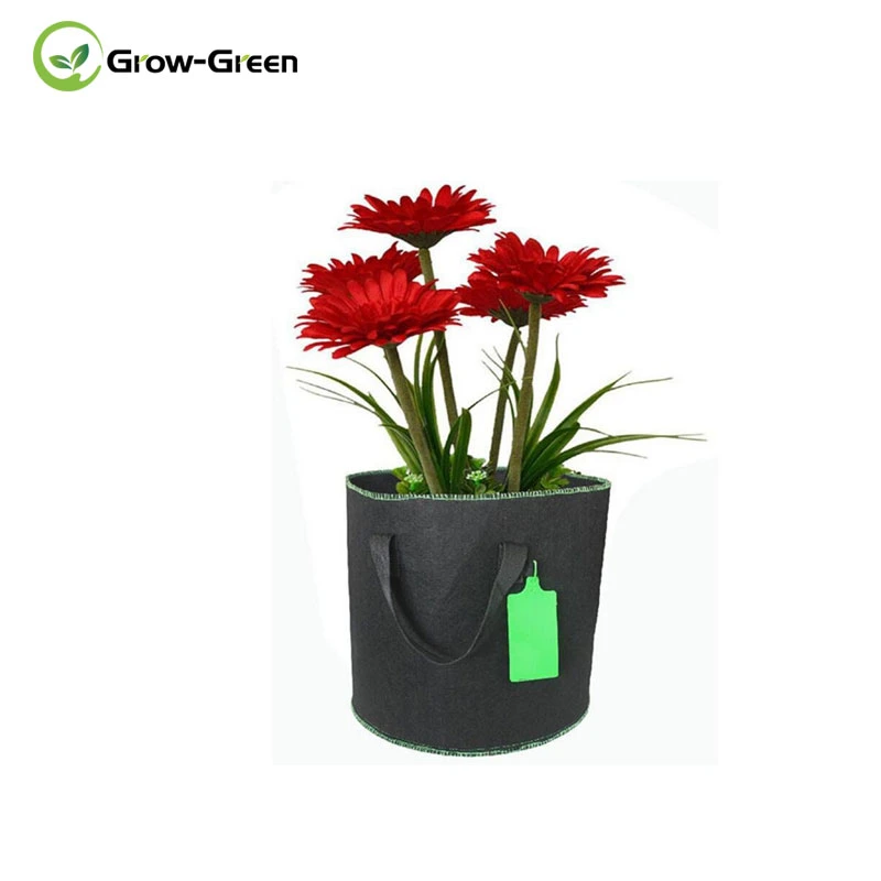 Bolsas de cultivo Grow-Green 3-Pack, 7 galones de la bolsa de la sembradora de jardín con asas y solapa de acceso para la patata, zanahoria, cebolla, verduras de tomate (verde)