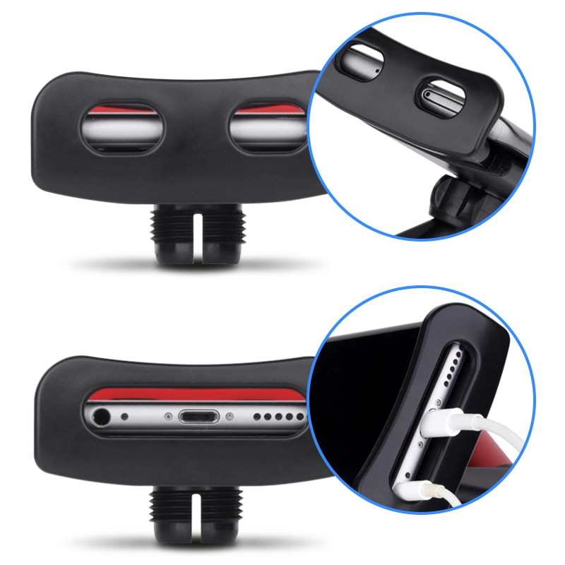 Lenuo Cl-26 360&deg; Rotary Car Headrest Bracket Phone Tablet Holder for iPhone iPad Max Width 20cm - Black