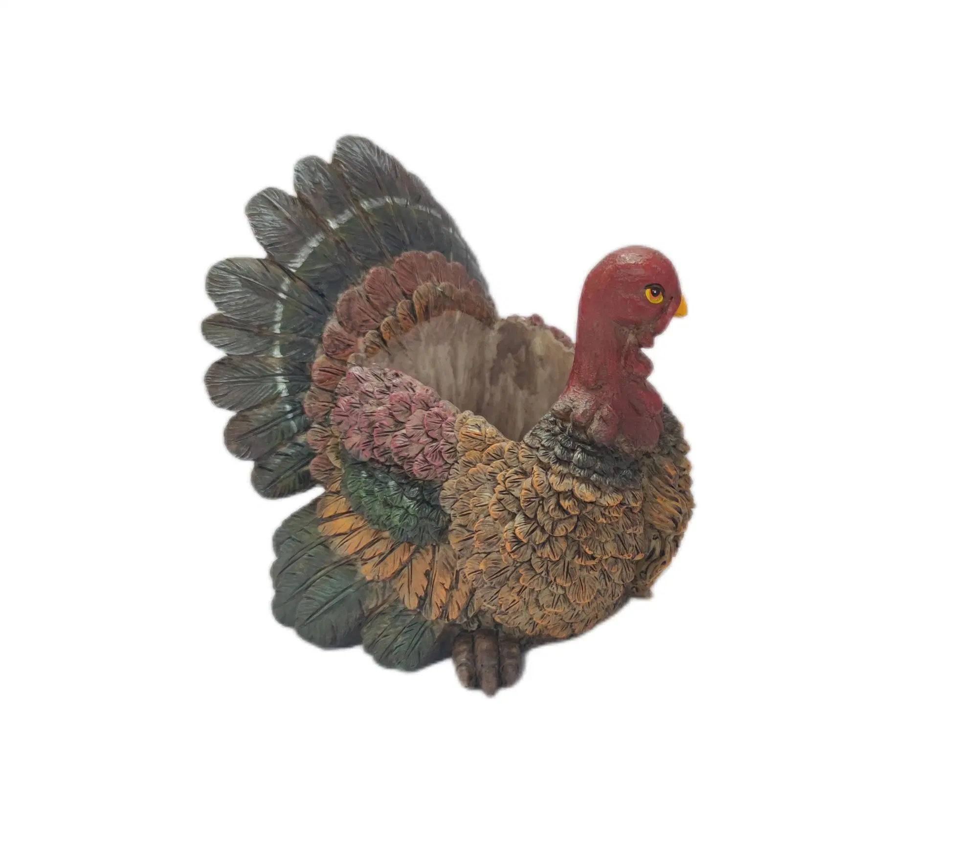 Resin Crafts Thanksgiving Harvest Tableware Fall Decor Handmade Polyresin Turkeys Statue