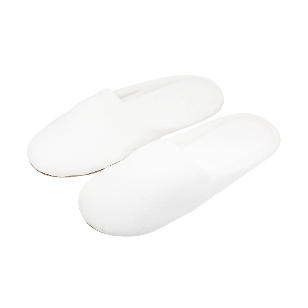 Wholesale/Supplier High quality/High cost performance  Hilton Hotel Room Amenities Terry White Disposable Hotel Slippers