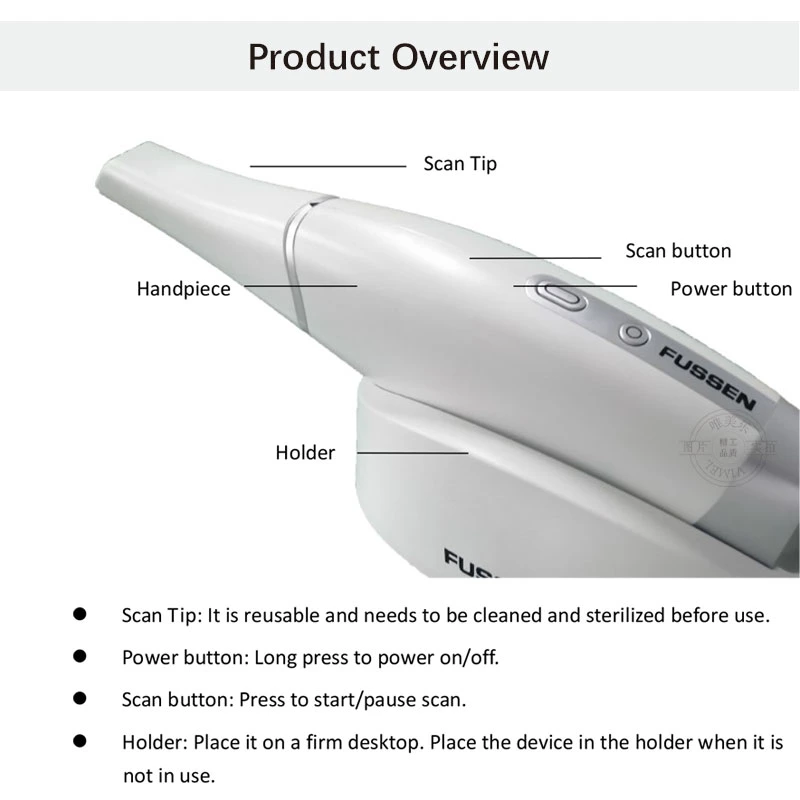 Цифровой зубной сканер Fussen 3D внутриротовой сканер CAD Cam Dentitsty Oral Система сканирования