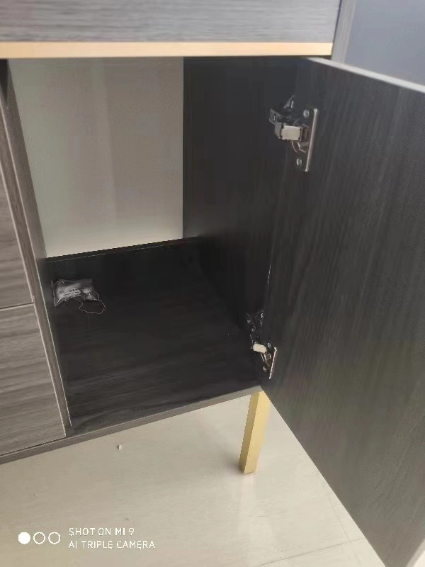 Cuarto de baño con espejo baño moderno Gabinete Gabinete de madera de madera contrachapada de cuarto de baño (HZS602)