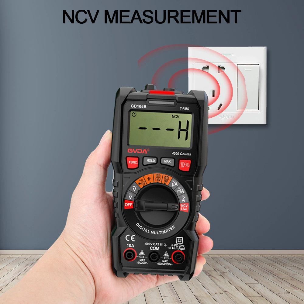 Gvda LCD Digital Multimeter Ncv AC DC Voltage Diode Freguency Multitester Capacitance Current Tester