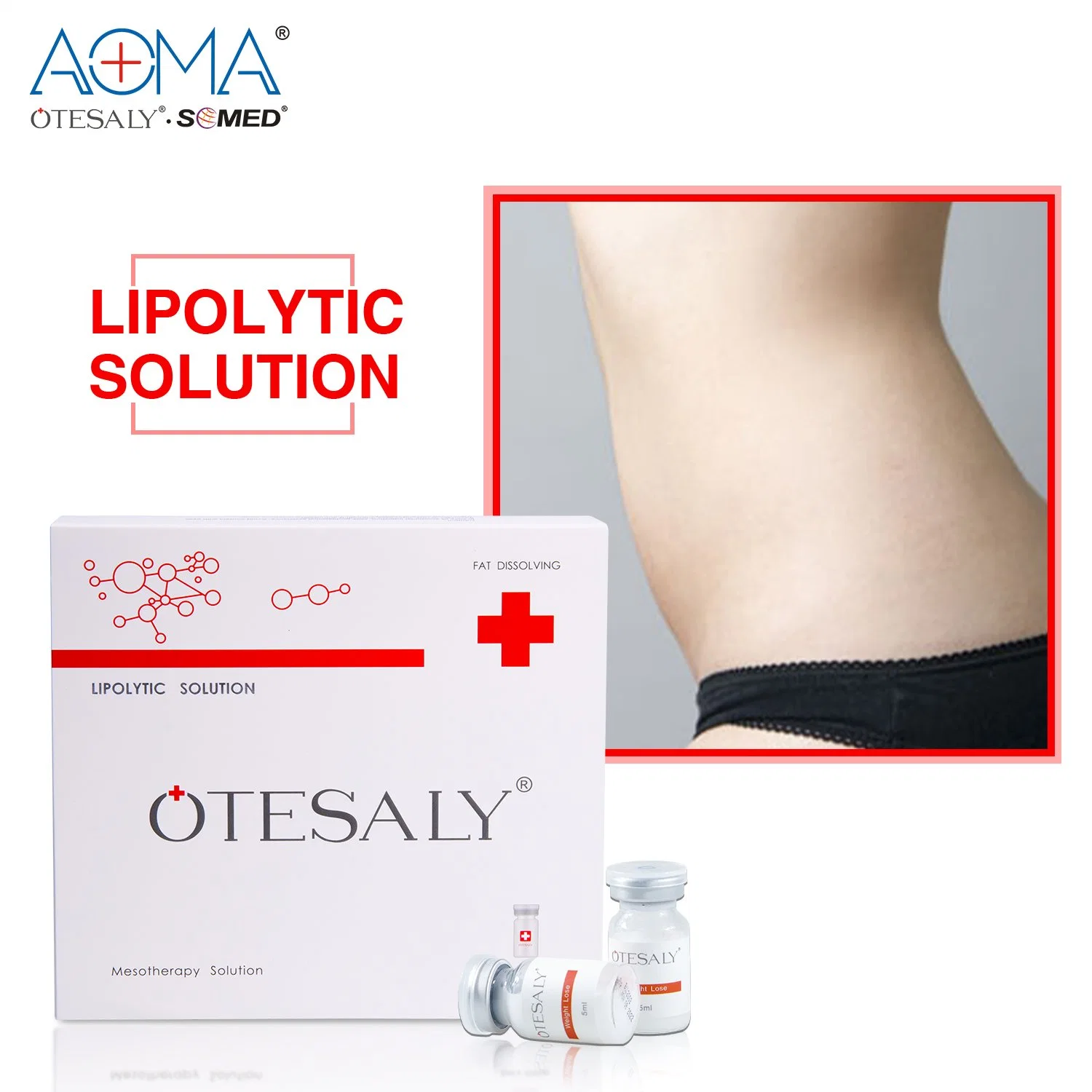 Poids Fat Melting dissoudre les injections acides solution lipolytique Otesaly Mésothérapie Solution d'ampoule