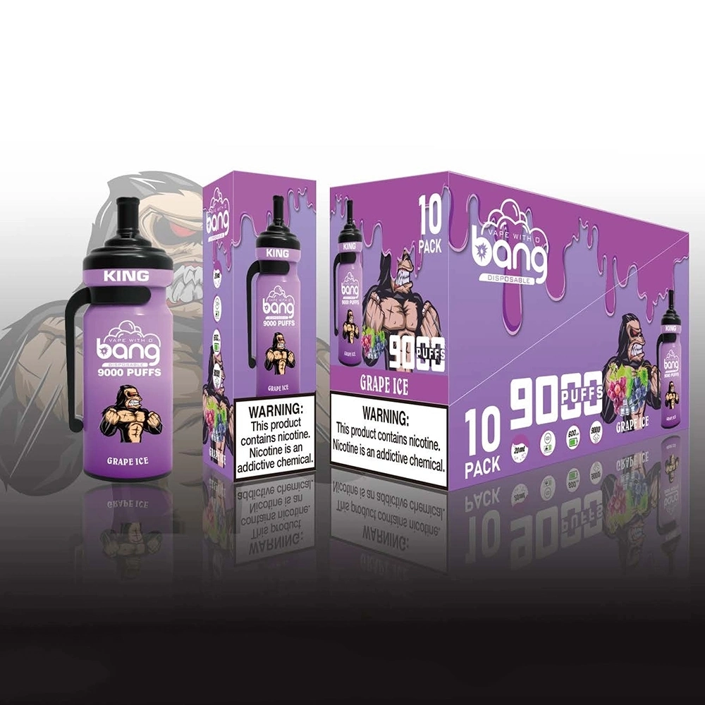 Bang 9000 inhalaciones E dispositivo desechable cigarrillos Pod 16 sabores para la opción de la batería de 20ml CARTUCHO precargada bobina de malla Vape