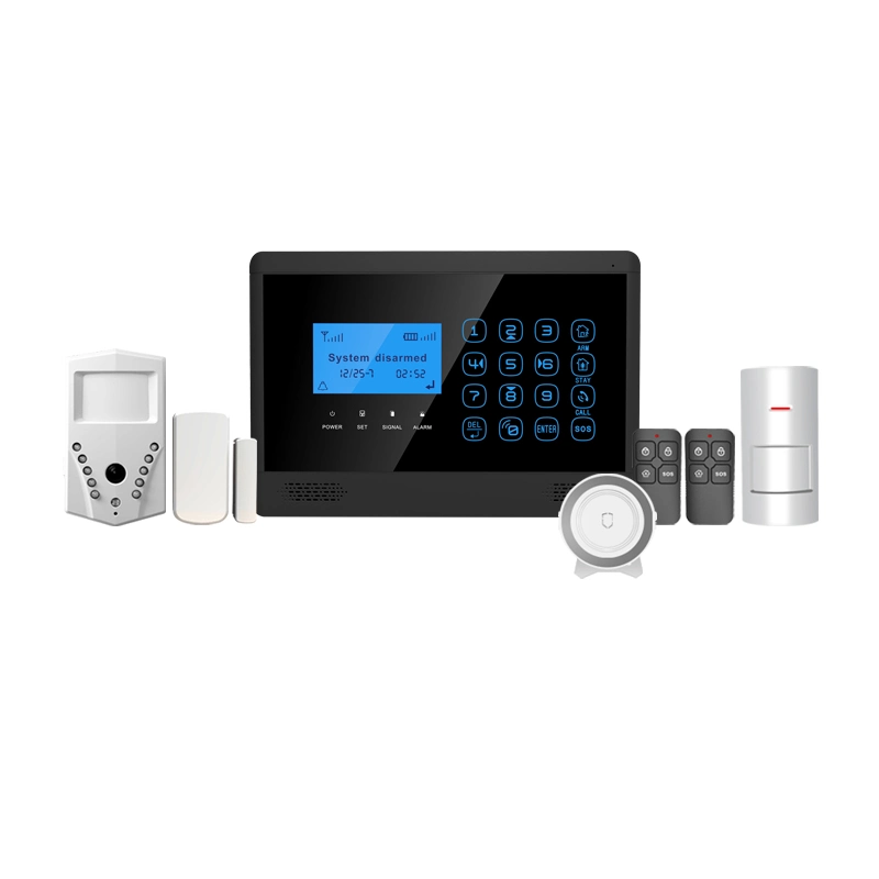 4G APP 433MHz Detector inalámbrico alarma antirrobo LCD teclado táctil Home alarma sistema de alarma Tuya WiFi