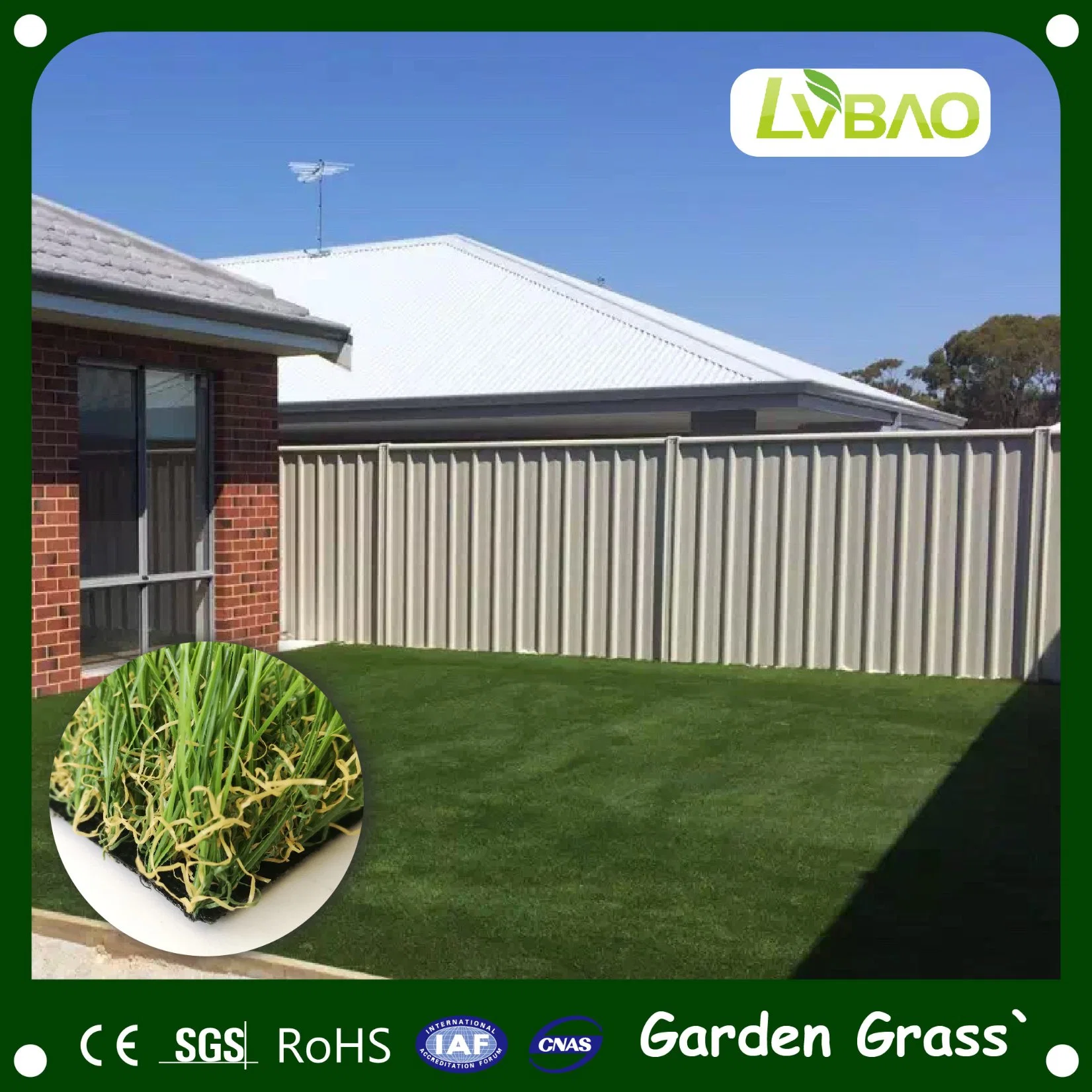 LVBAO Landscape Four Color Garden Artificial Grass With Good Service