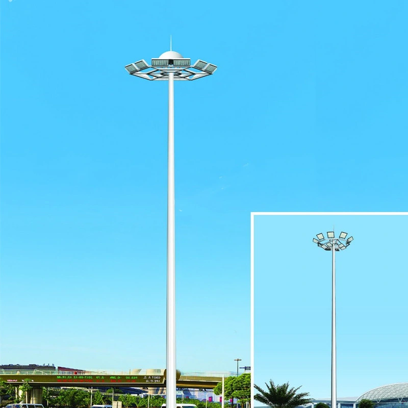 Good Lighting Effect Autex Factory 15m 20m 25m 30m Round High Mast Pole Light for Outdoor Lighting