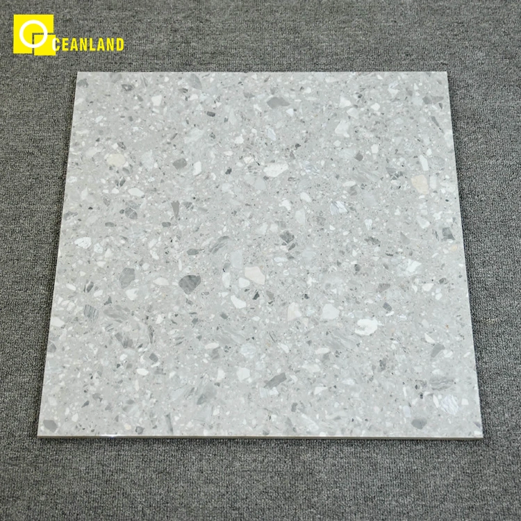 Porcelanato Gris Cerámica Living Room baldosas de Porcelana pulida 600*600mm