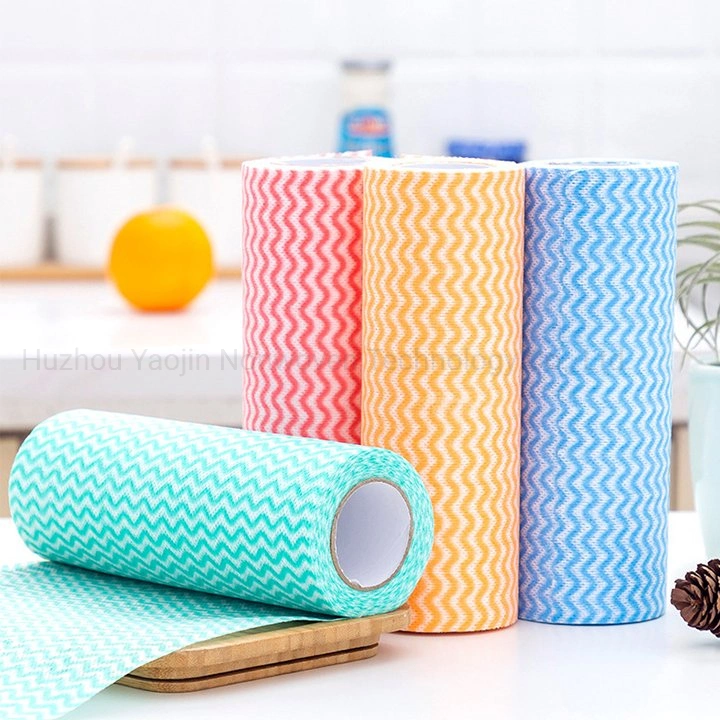 China Non-Woven Kitchen Spunlace Disposable Cleaning Cloth with Mesh Pattern Supplier