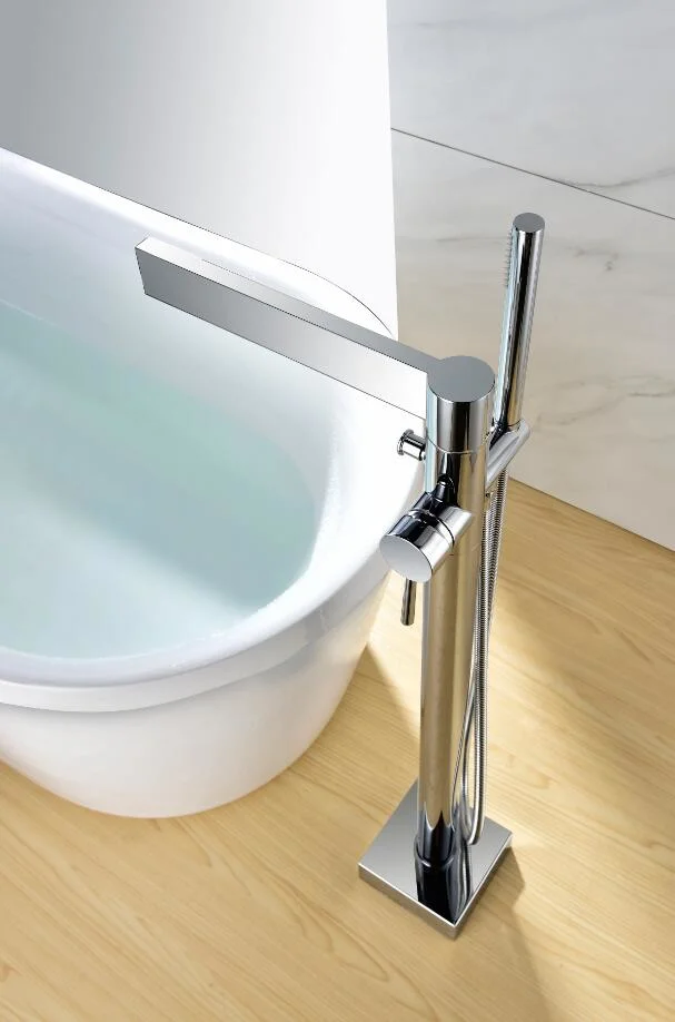 Best Freestanding Bathroom Tap Brass Bathtub Faucet Floor for Tub