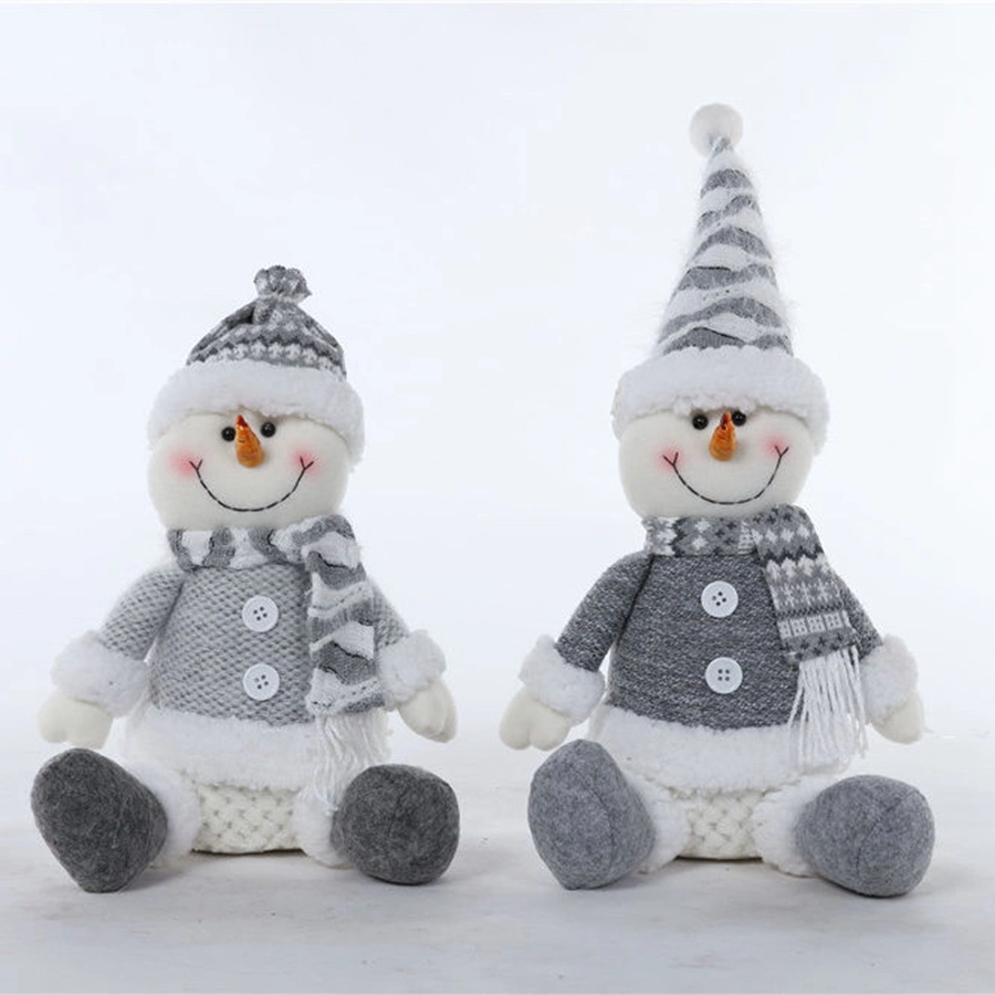 Interchangeable Stretch Christmas Gnomes Snowman Plush Dolls Standing Figurine Indoor Christmas Decoration Christmas Toy