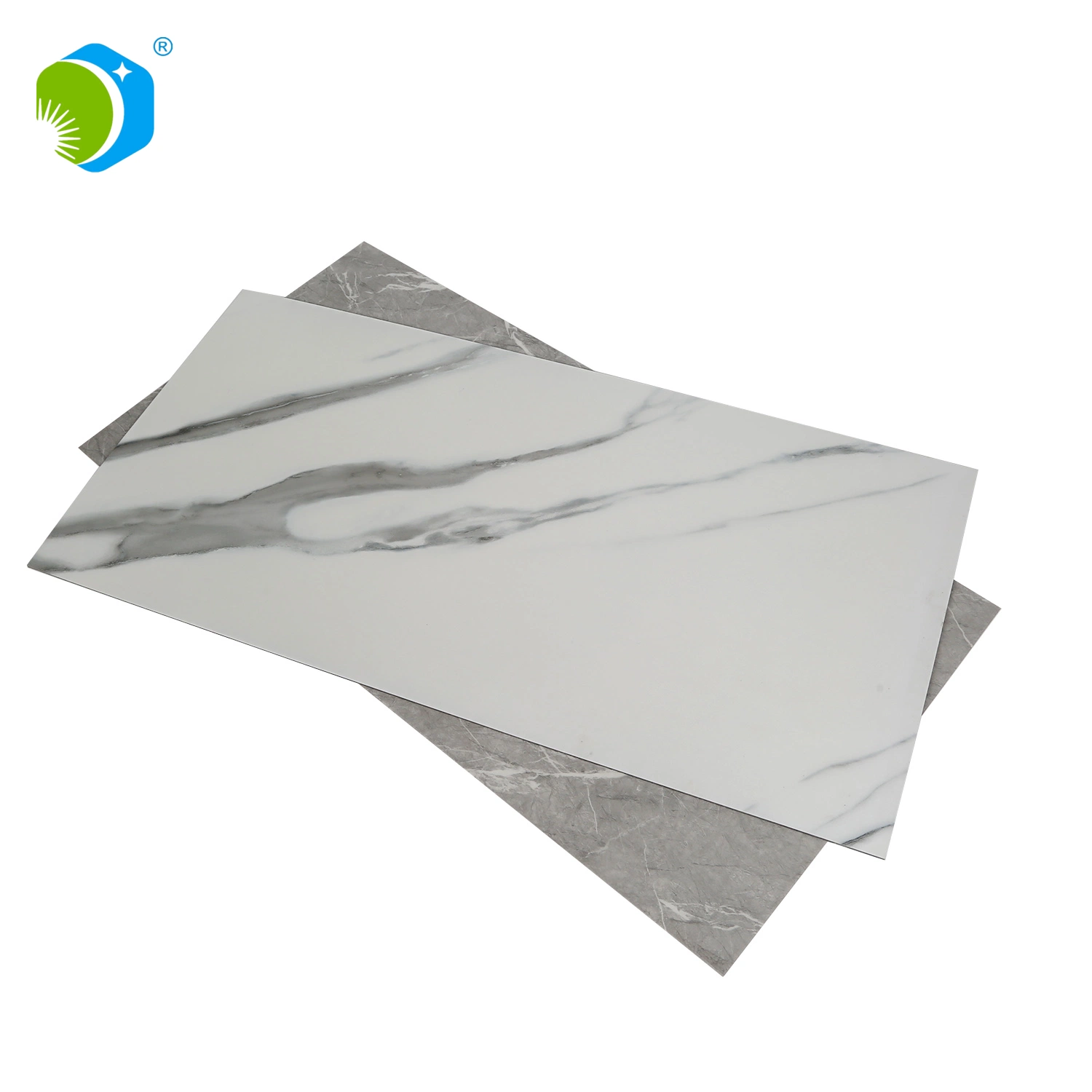 PVC Stone Liqi Vinilo Pisos 2mm espesor espalda seca Vinilo Plancha de Pisos Plank Santi-Slip Waterproof Glue Down PVC Dry Piso trasero