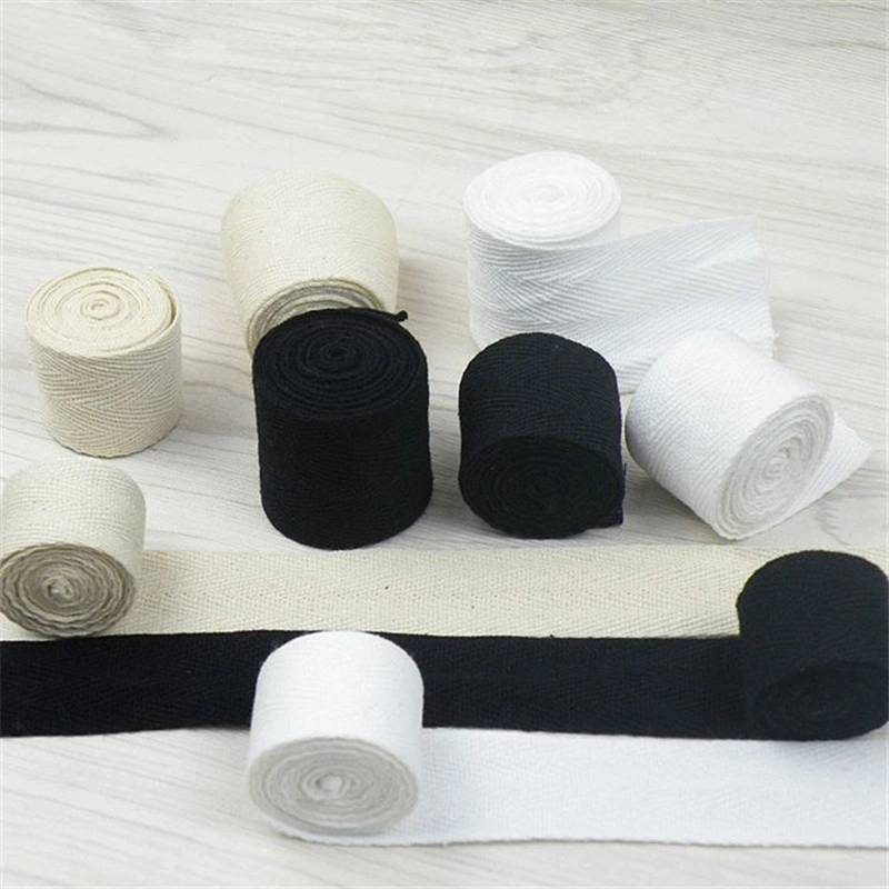 Stock Soft Natural White Wholesale/Supplier Cotton Ribbon for Gift Packing