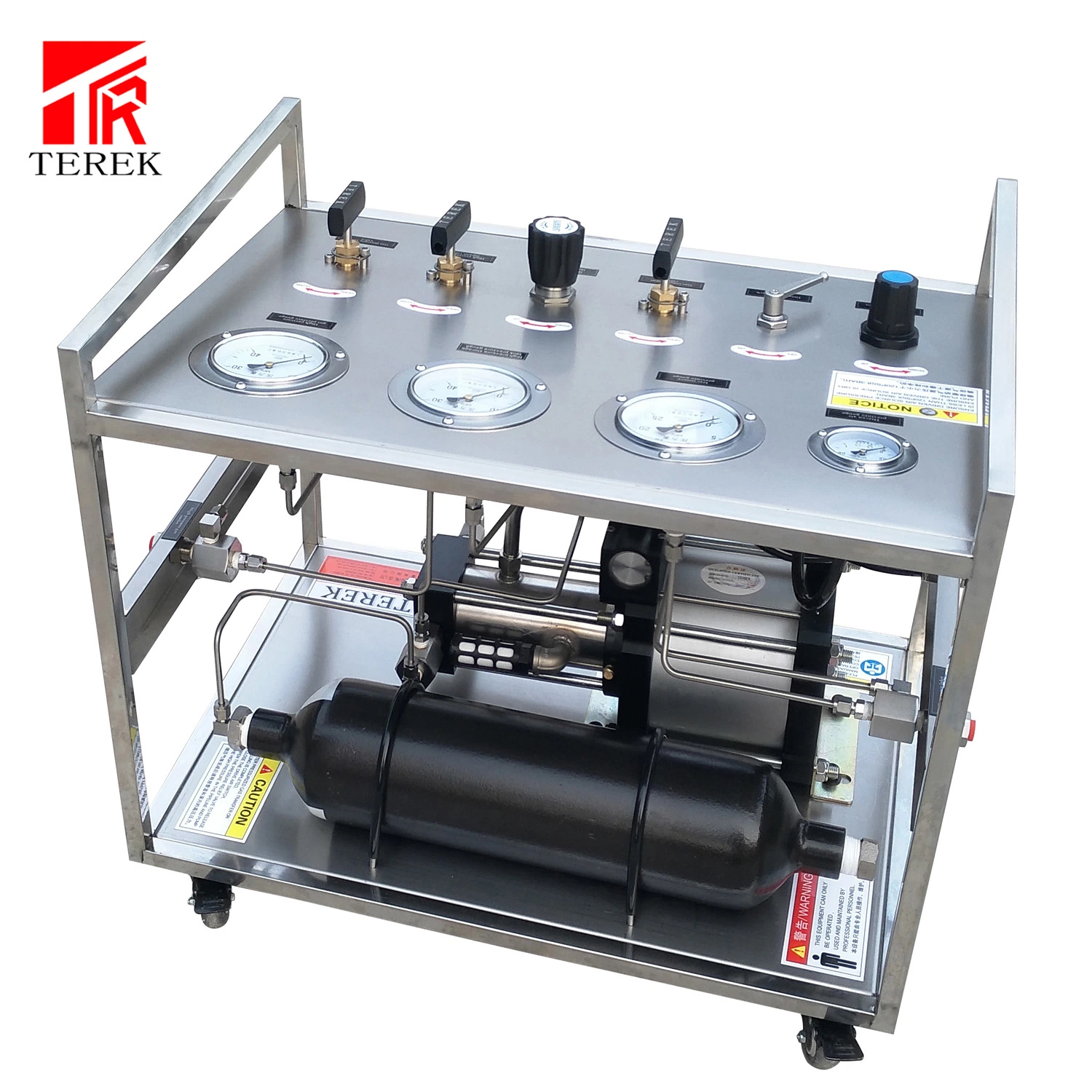 Système de pompe de suralimentation de gaz, pompe de suralimentation de gaz, pompe de suralimentation de gaz entraînée par air avec réservoir d'air.