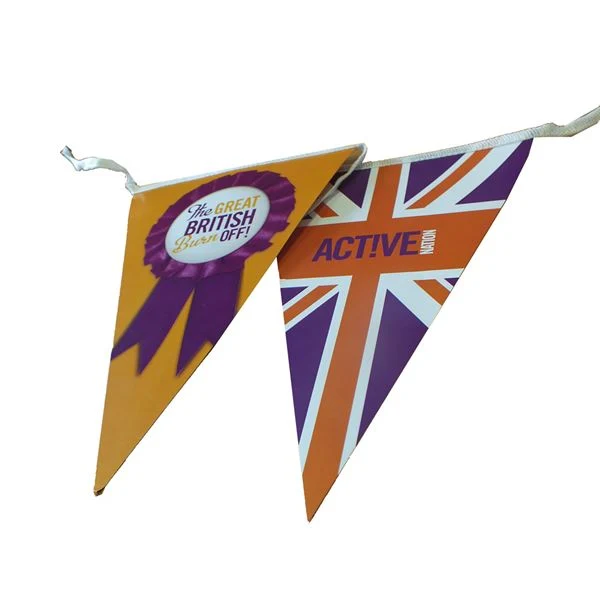 Custom Promotion Plastic PVC Paper Flag Pennant Strings for Christmas Festivals Event Decoration