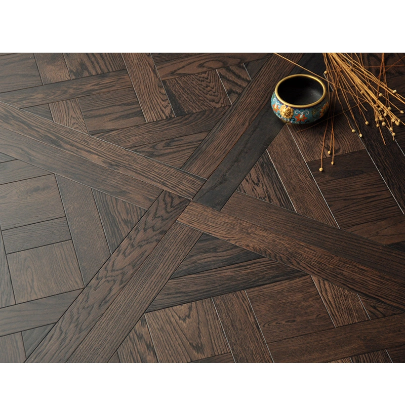 Guangzhou de madera de nogal americano de Parquet de espiga de madera de roble de Chevron Pisos de Madera Parquet de arte