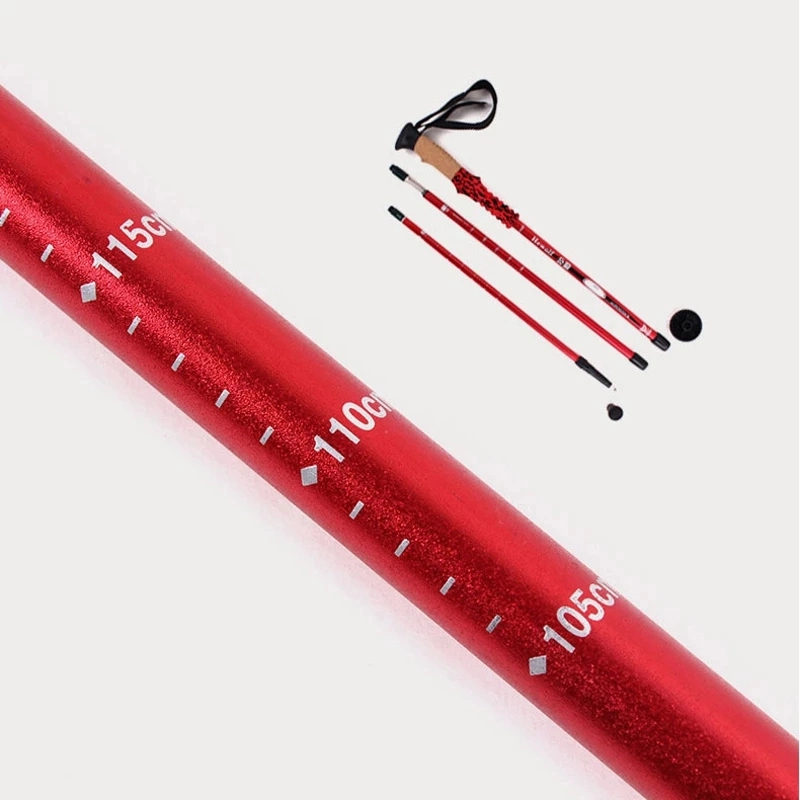 2 Set Lightweight Aluminum Snowshoeing Poles Patterned Foam Handle Nordic Walking Sticks for Backpacking