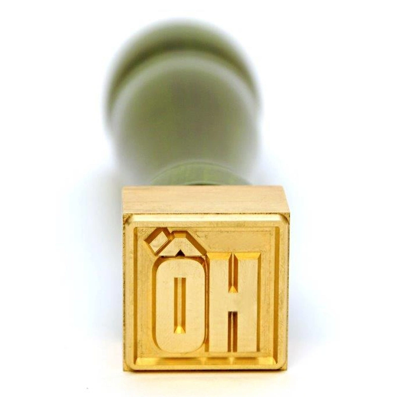 Personalized Brass Ice Cube Stamp for Business Brand