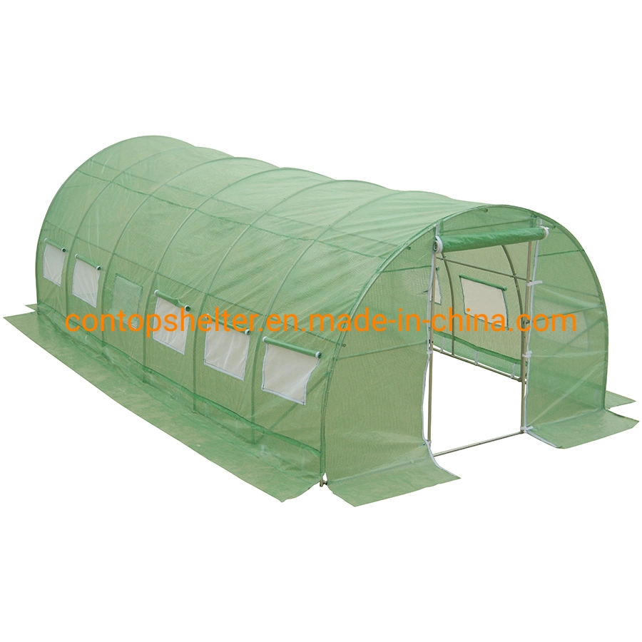 3X6X2m Plant Hot House Portable Walking in Tunnel Flower Greenhouse