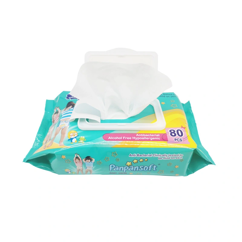 Baby Wet Wipes Thicken 80PCS Lavender Aloe Vera Lemon Moist Gentle Baby Wet Paper Tissue