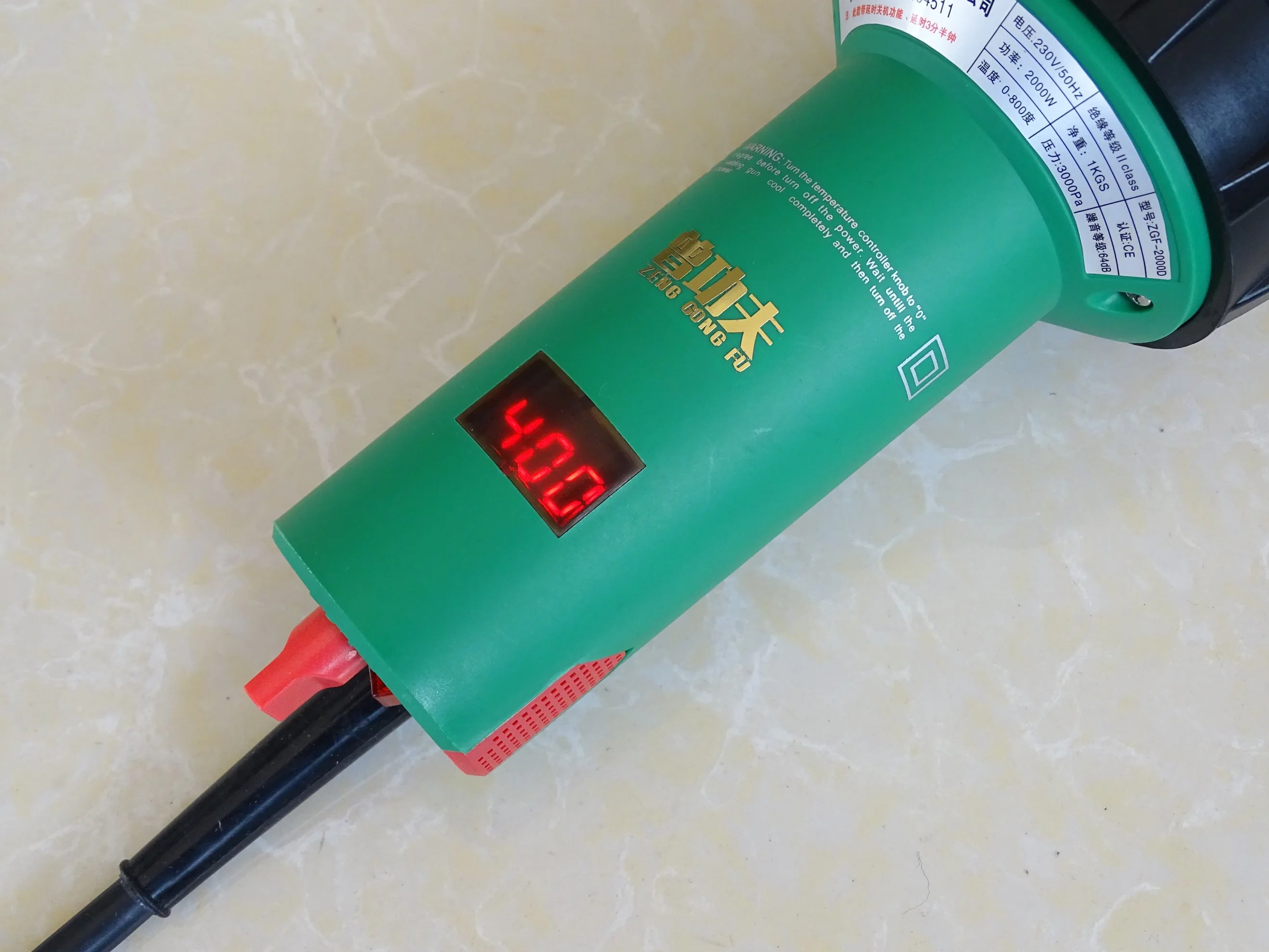 2000W Hot Air Welding Gun PP Heat Gun with Temperature Display Chinese Manufacturers and 10 Years OEM Production