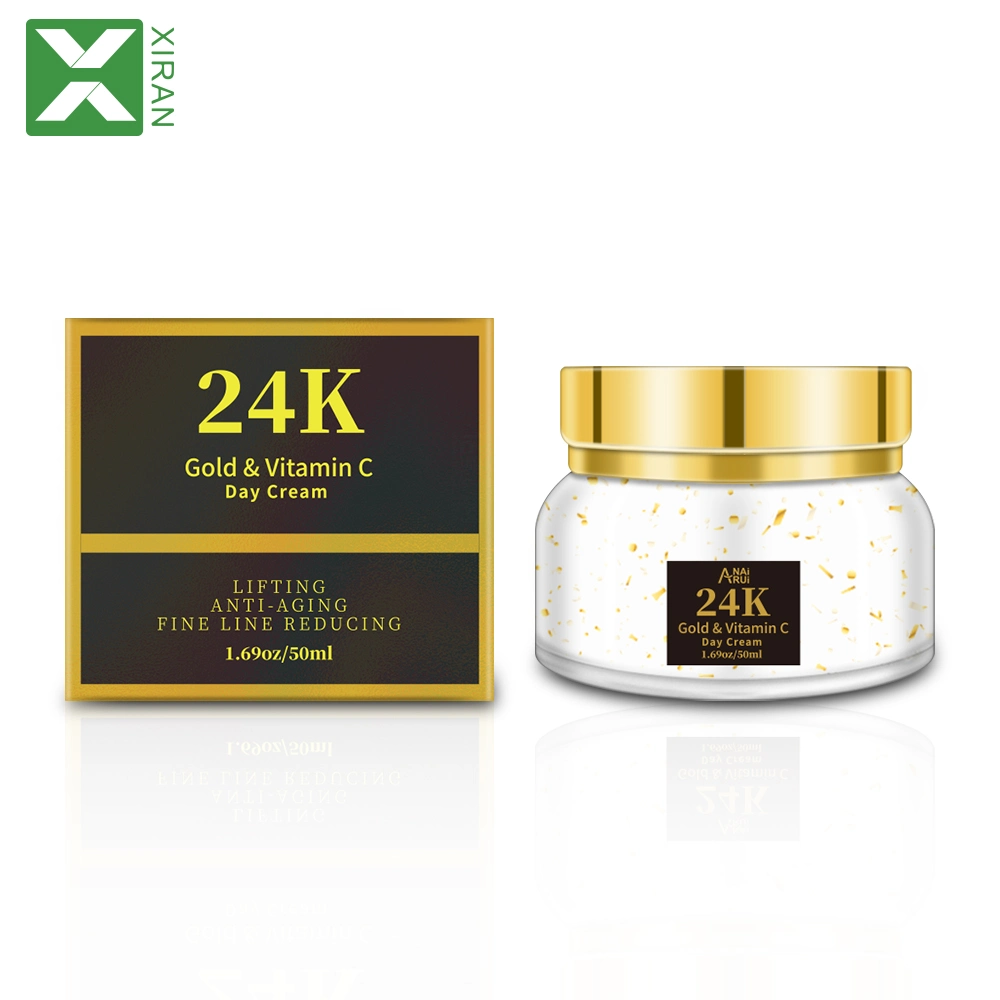 OEM Skin Care 24K Gold vitamina C creme facial anti-enrugamento