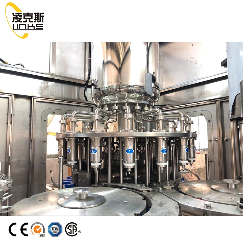 Automatic Pet Bottle Glass Bottle Beverage Hot Filling Line Glass Bottle Filler Juice Tea Packaging Energy Drink Packing Production Equipment Machine